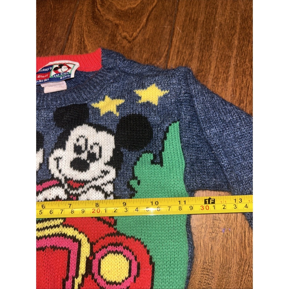 Vintage Mickey & Friends by Jet set Minnie & Mickey sweater size 3T made In USA - Picture 5 of 6